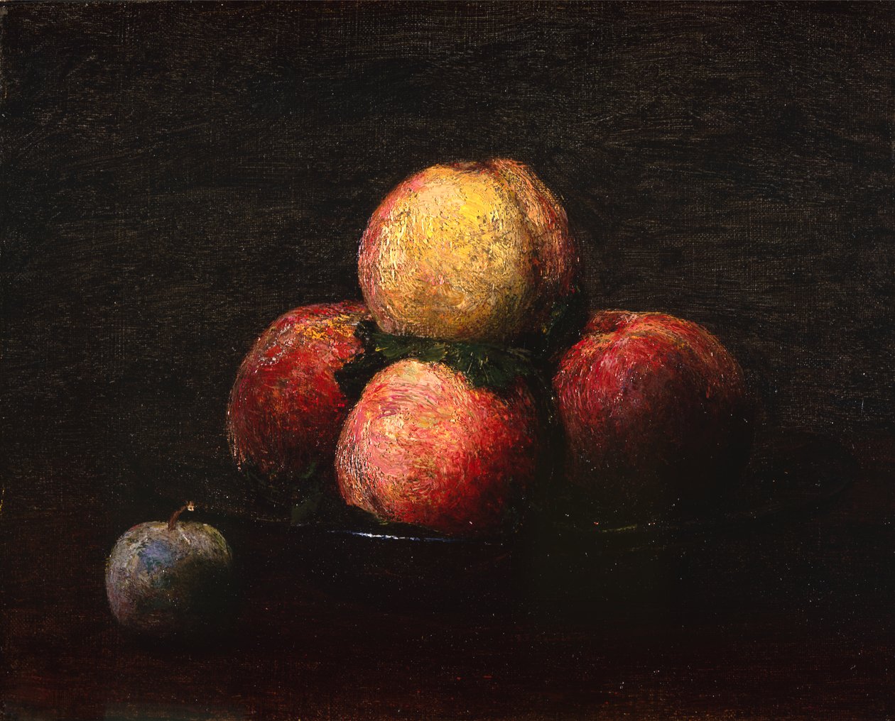 Zátiší z broskví a švestek od Ignace Henri Jean Fantin Latour