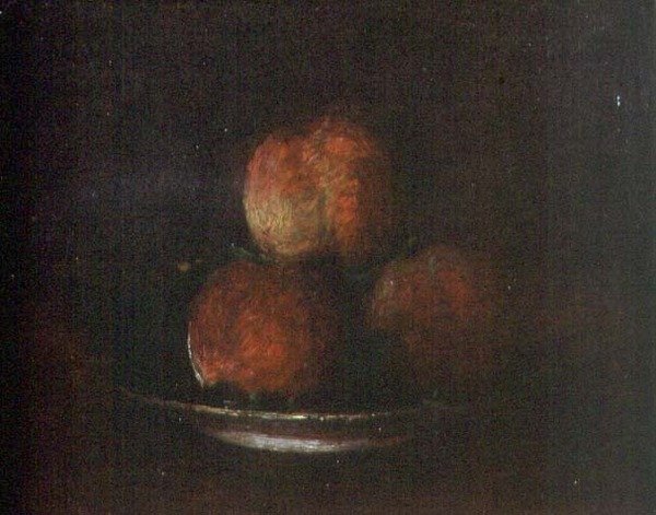 Tři broskve (olej na plátně) od Ignace Henri Jean Fantin Latour