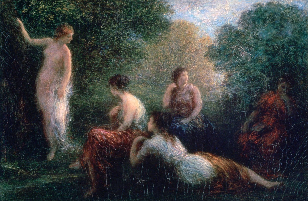 Arcadia, Žena koupání, 1836-1904 od Ignace Henri Jean Fantin Latour