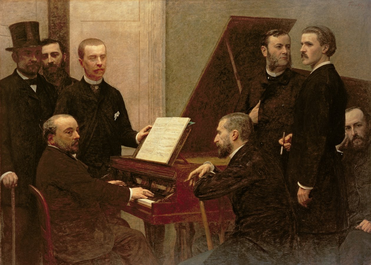 Kolem klavíru, 1885 od Ignace Henri Jean Fantin Latour