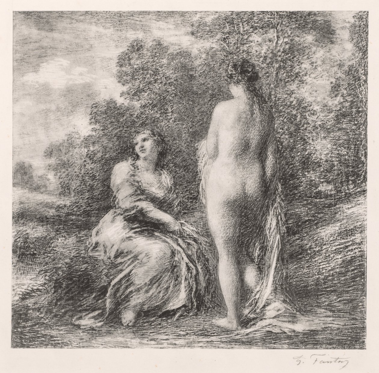 Koupání, 1881. od Ignace Henri Jean Fantin Latour