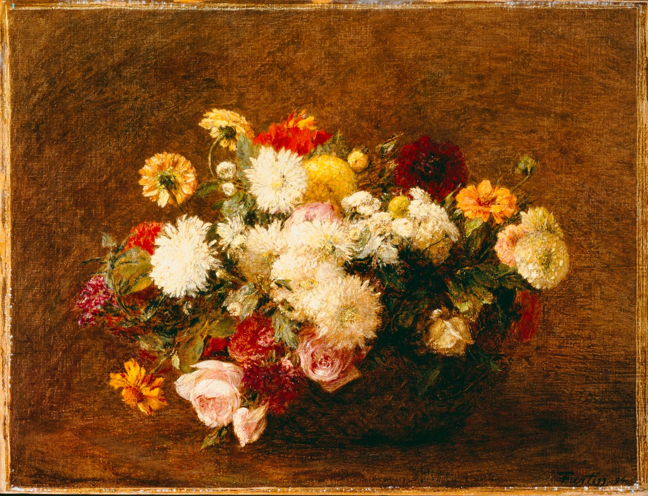 Kytice květin, 1894 od Ignace Henri Jean Fantin Latour