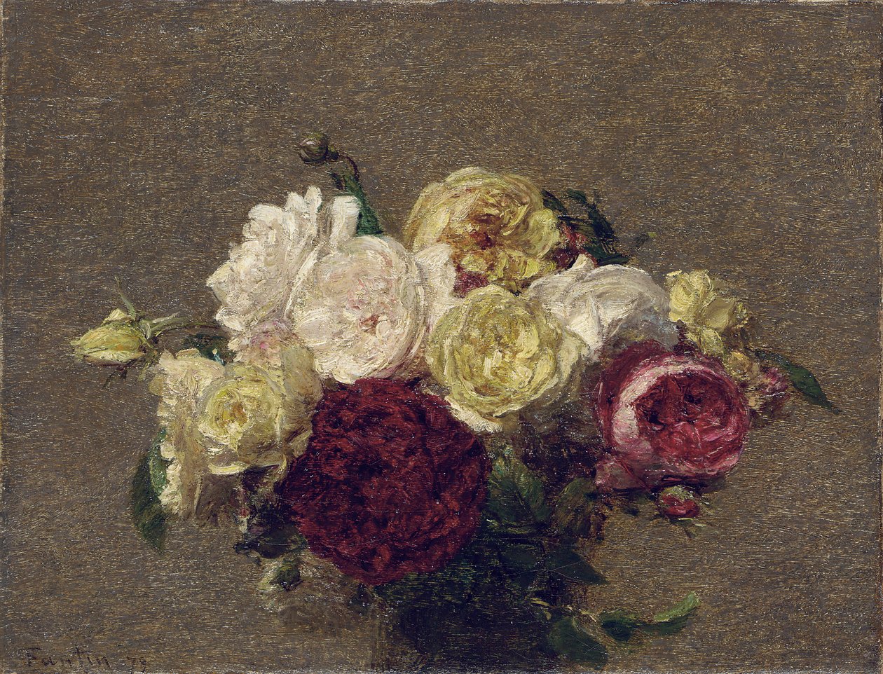 Kytice růží, 1879 od Ignace Henri Jean Fantin Latour