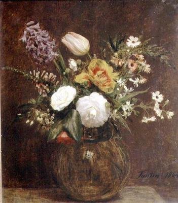 Květiny od Ignace Henri Jean Fantin Latour