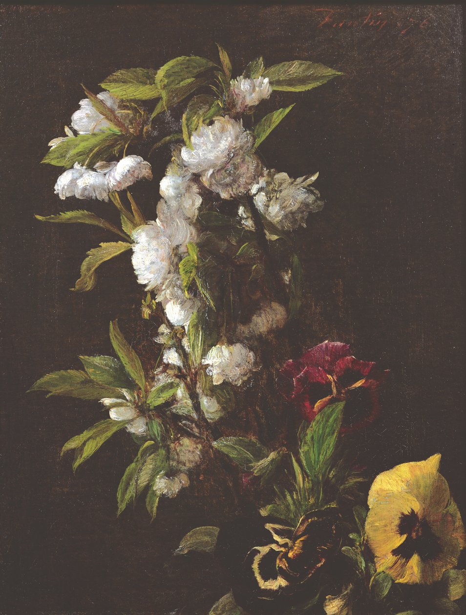Květiny, 1876 od Ignace Henri Jean Fantin Latour