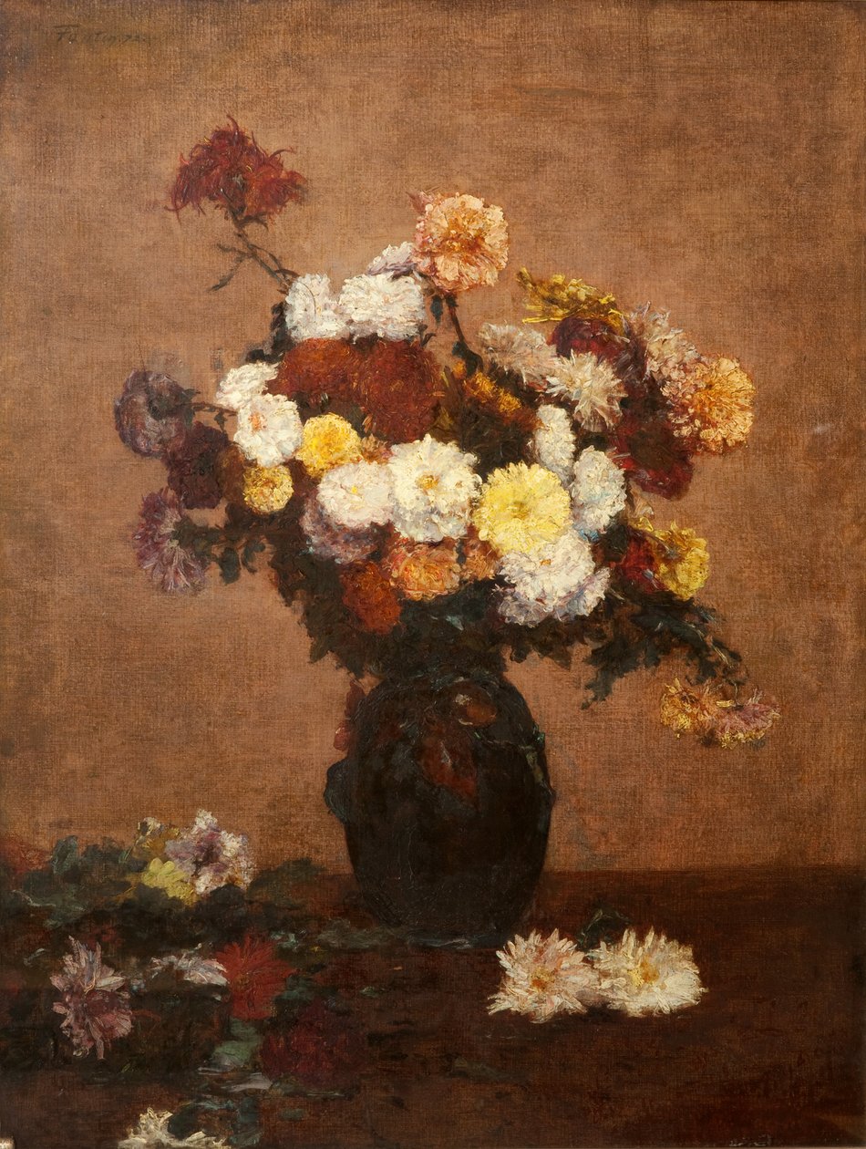 Květiny ve váze, 1872 od Ignace Henri Jean Fantin Latour