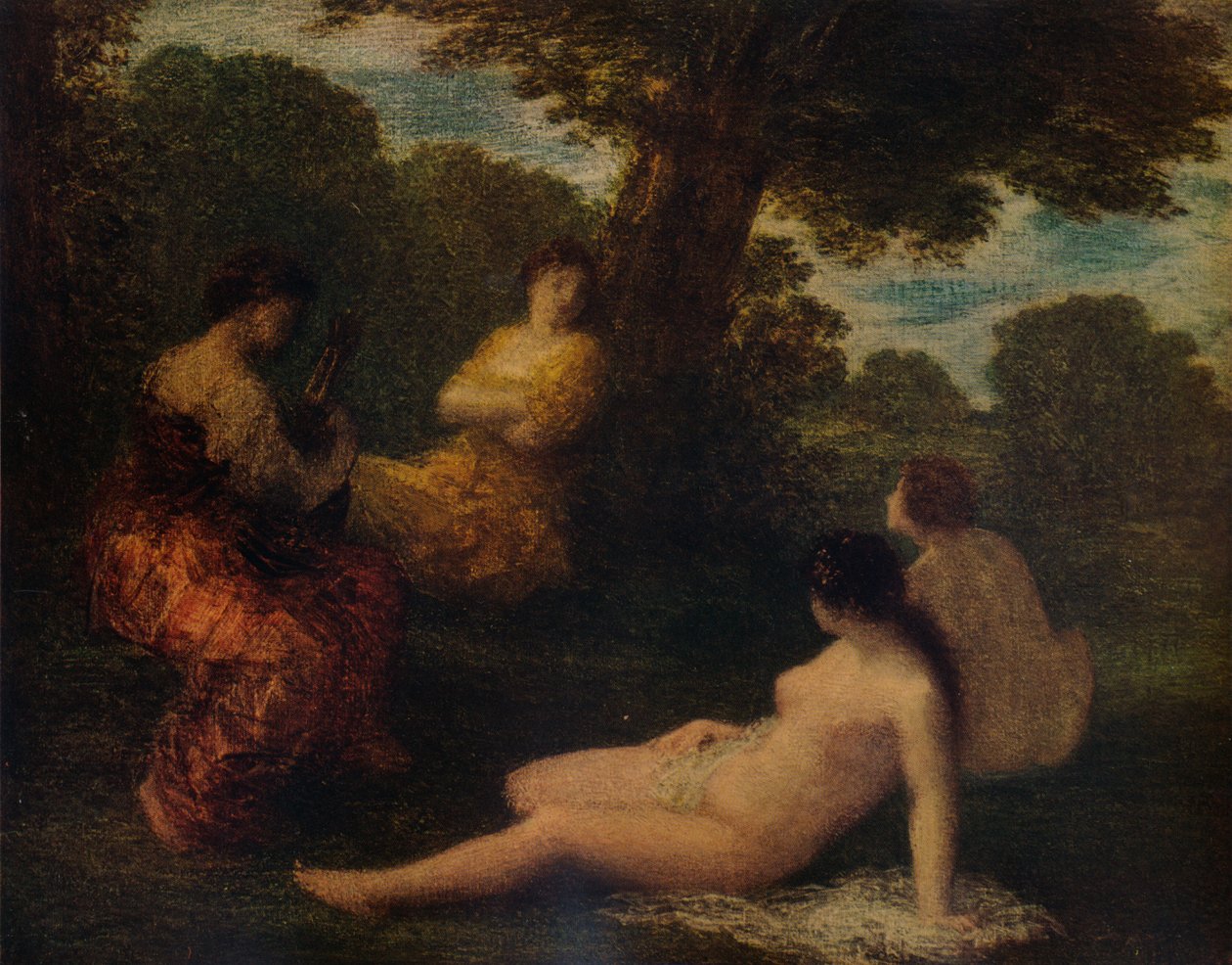 La Causerie, c1878, 1938 od Ignace Henri Jean Fantin Latour