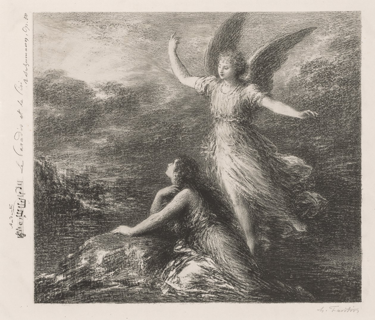Le Paradis et la Péri. od Ignace Henri Jean Fantin Latour