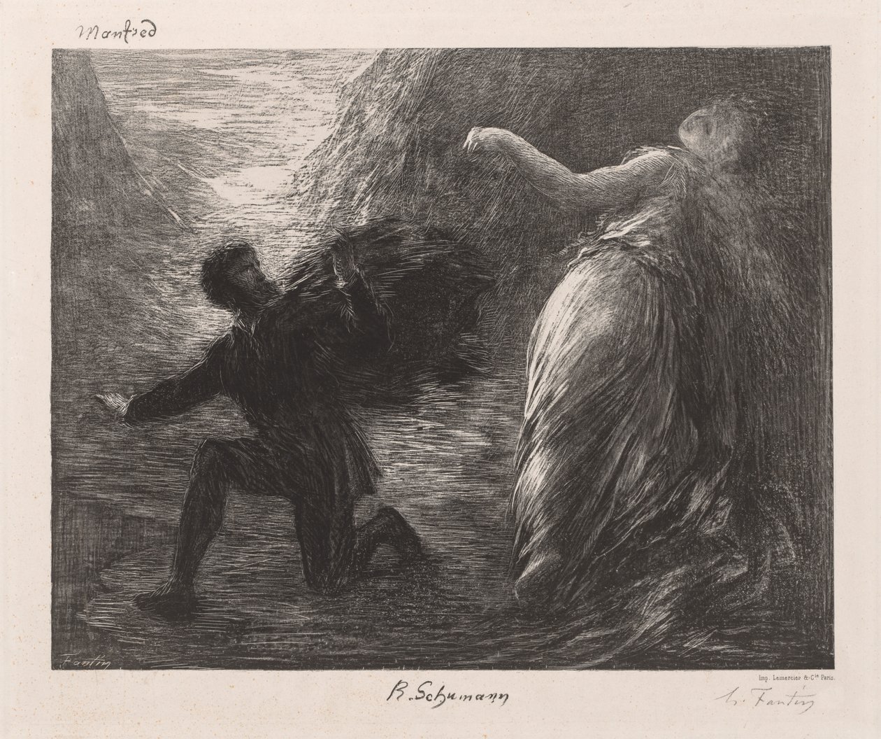 Manfred a Astarté, 1879. od Ignace Henri Jean Fantin Latour