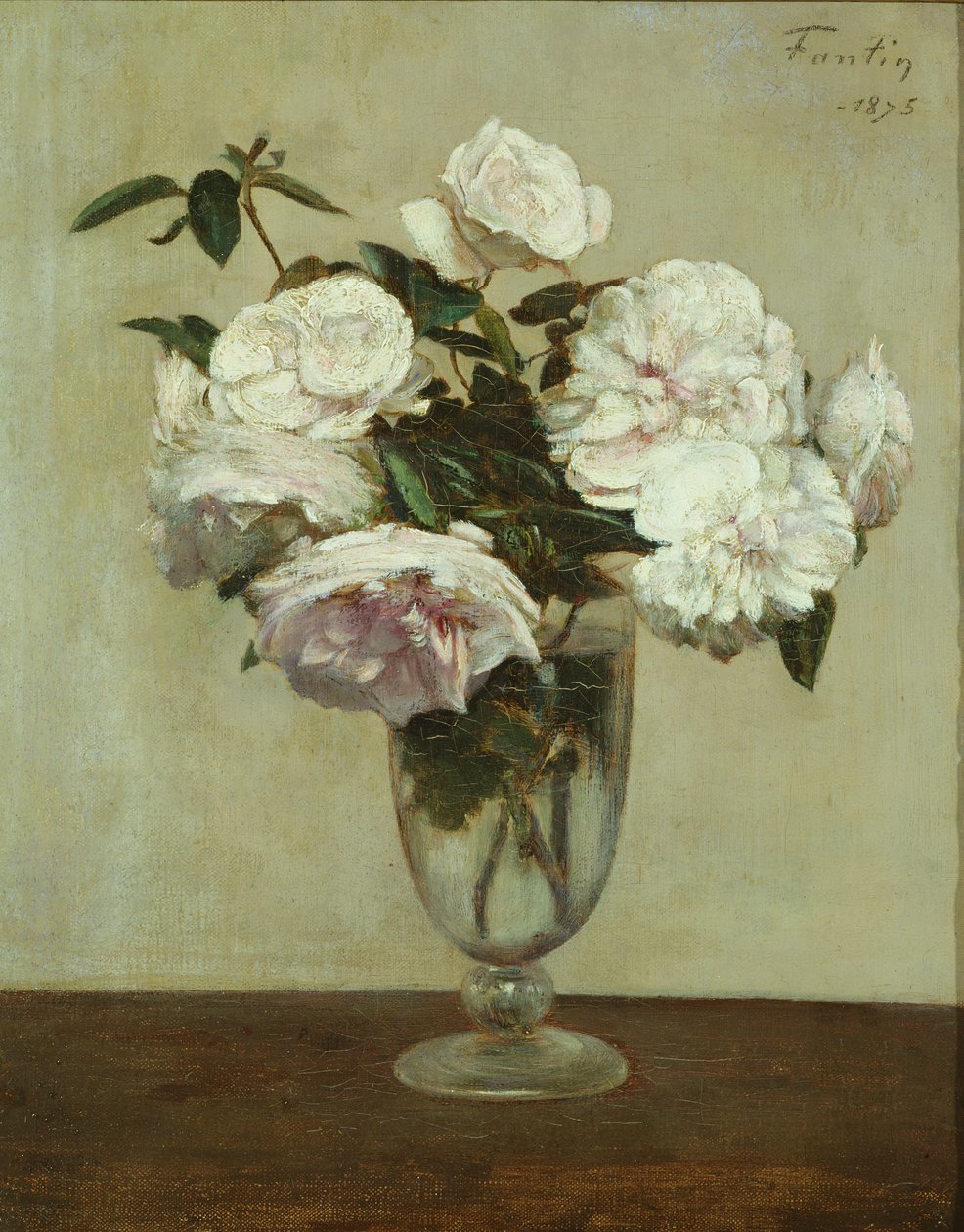 Růžové růže od Ignace Henri Jean Fantin Latour