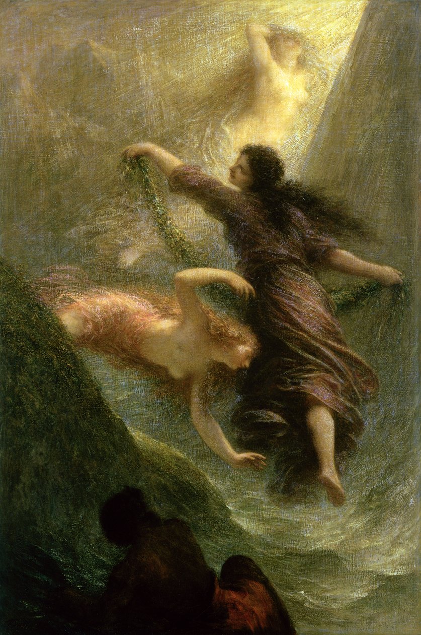 Rheingold, první scéna, 1888 od Ignace Henri Jean Fantin Latour