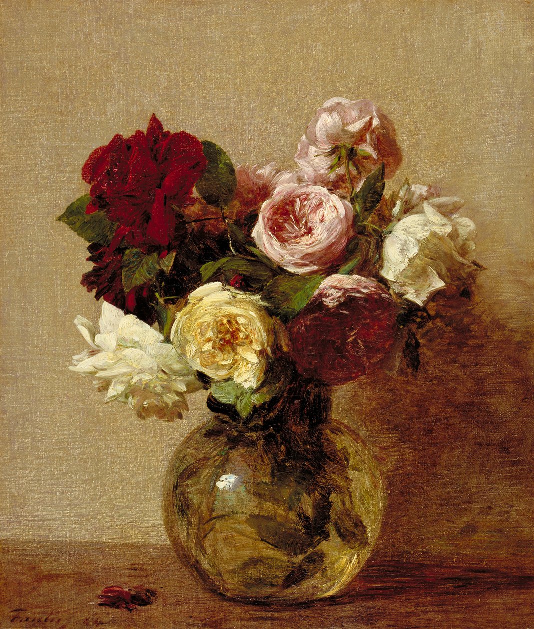 Růže, 1884 od Ignace Henri Jean Fantin Latour