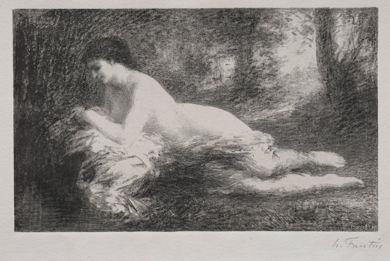 Snění. od Ignace Henri Jean Fantin Latour