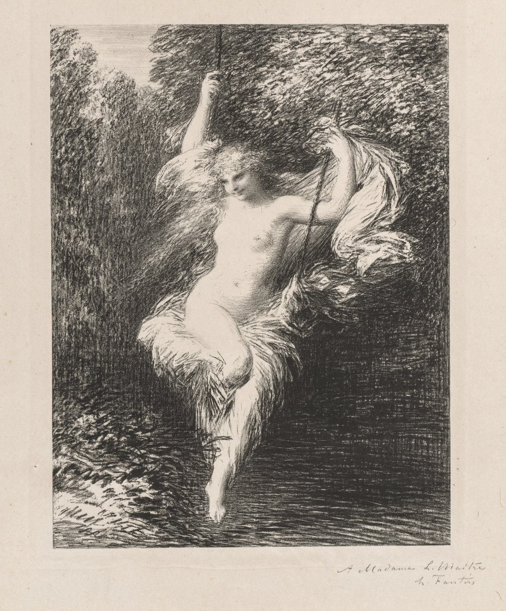 Sarah the Bather, 1892. od Ignace Henri Jean Fantin Latour