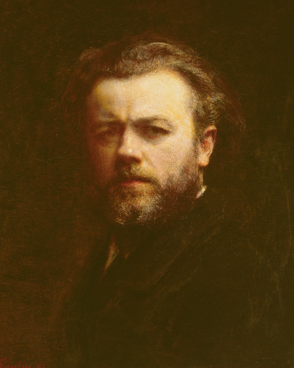 Autoportrét, 1883 od Ignace Henri Jean Fantin Latour