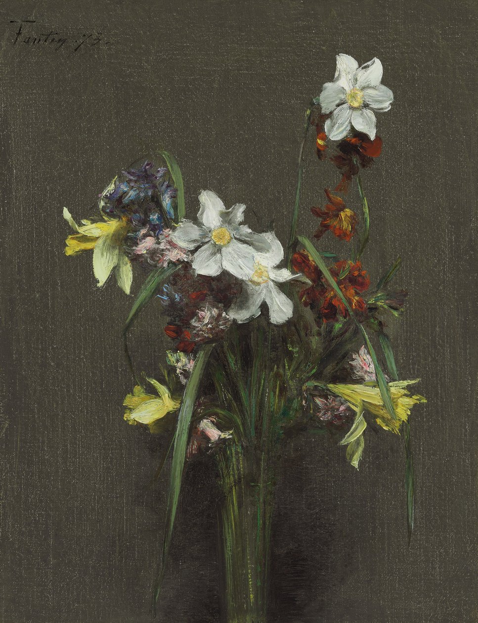 Jarní květiny; Jarní květiny, 1873 od Ignace Henri Jean Fantin Latour