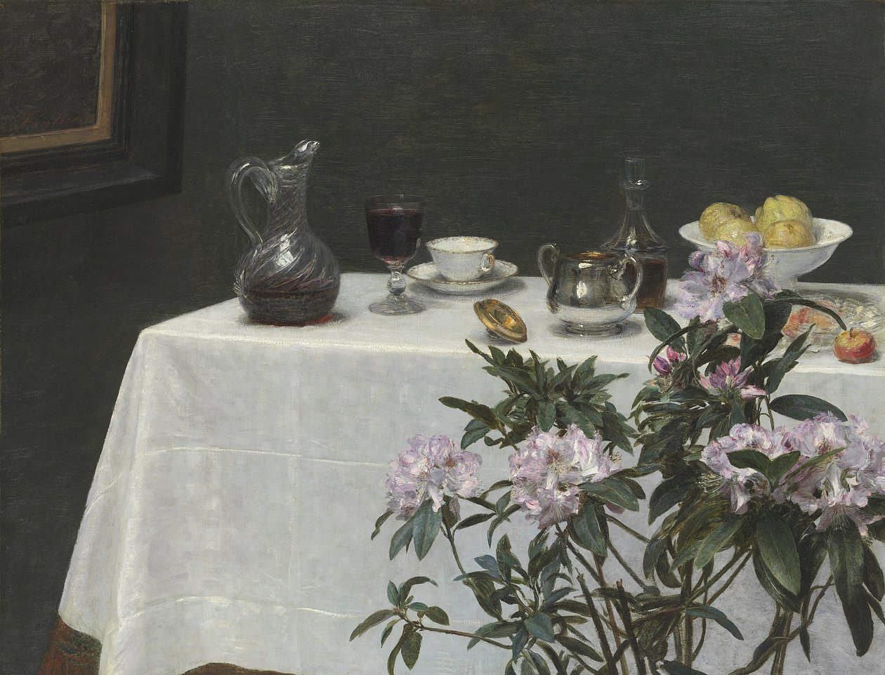 Zátiší: Roh stolu, 1873 od Ignace Henri Jean Fantin Latour