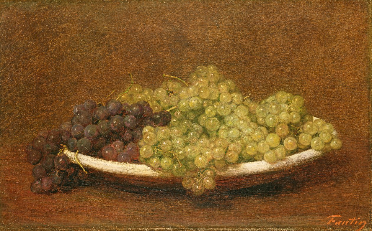 Zátiší z hroznů, c.1894 od Ignace Henri Jean Fantin Latour