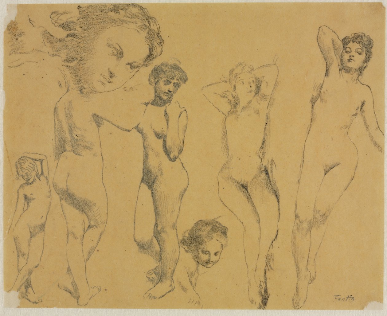 Studie ženských aktů, c. 1895. od Ignace Henri Jean Fantin Latour