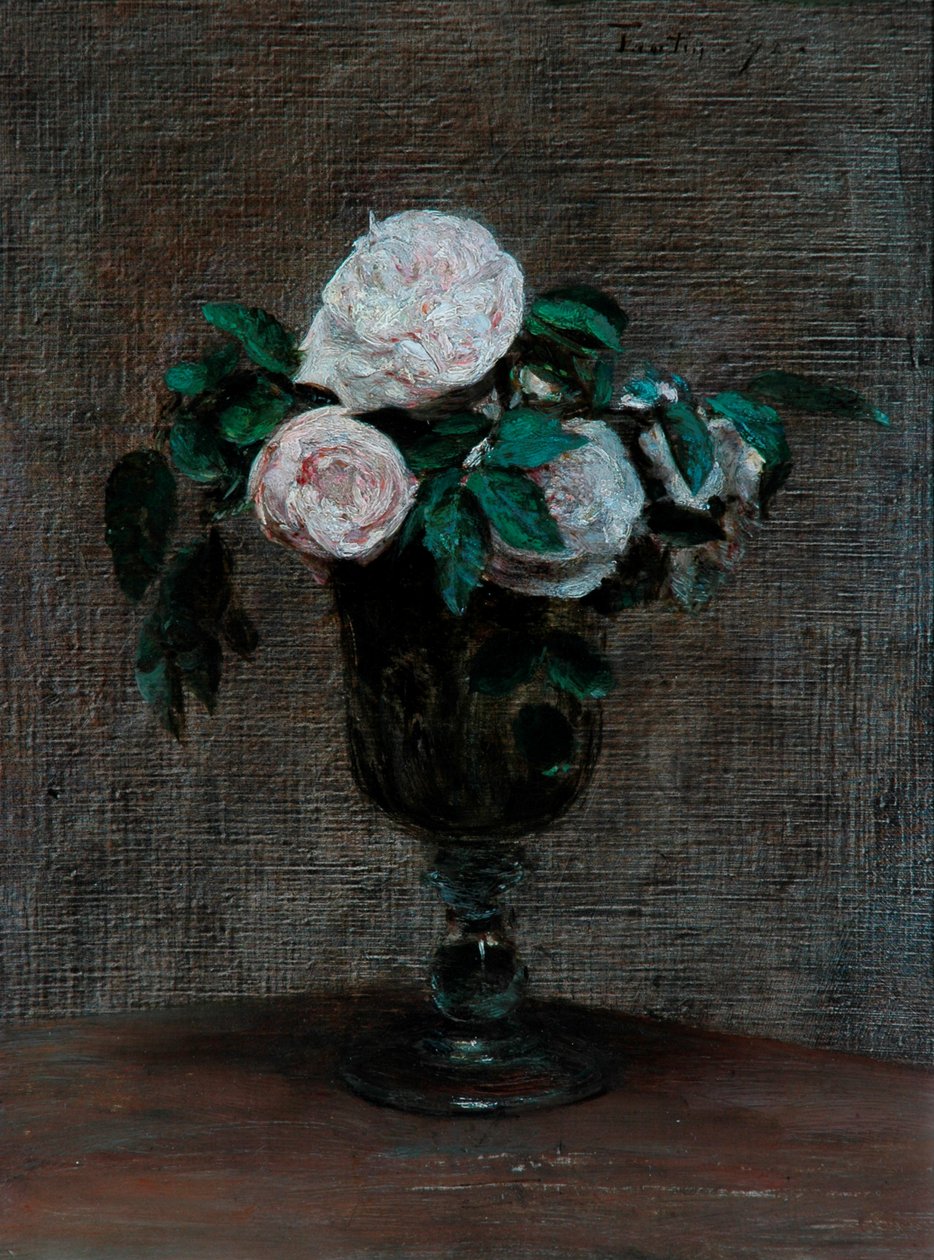 Studie o růžích, 1872 od Ignace Henri Jean Fantin Latour