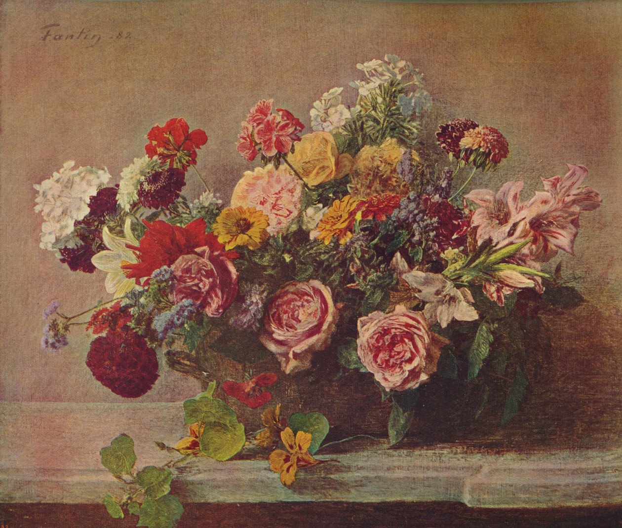 Letní květiny, 1882, c1915 od Ignace Henri Jean Fantin Latour