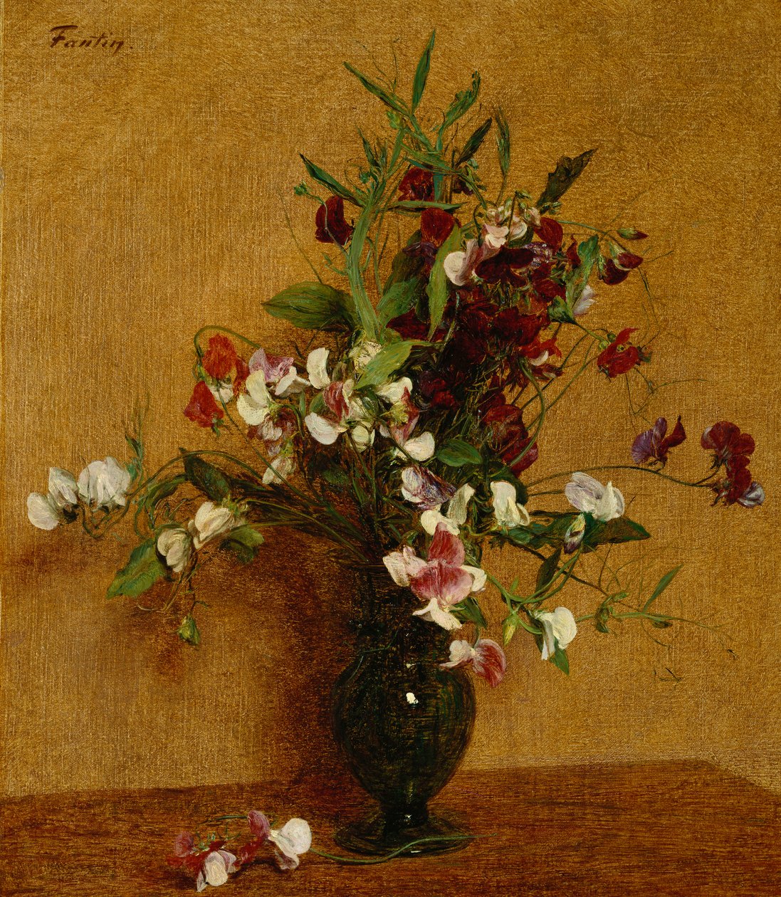 Sladký hrášek; Sweet Peas, 1888 od Ignace Henri Jean Fantin Latour