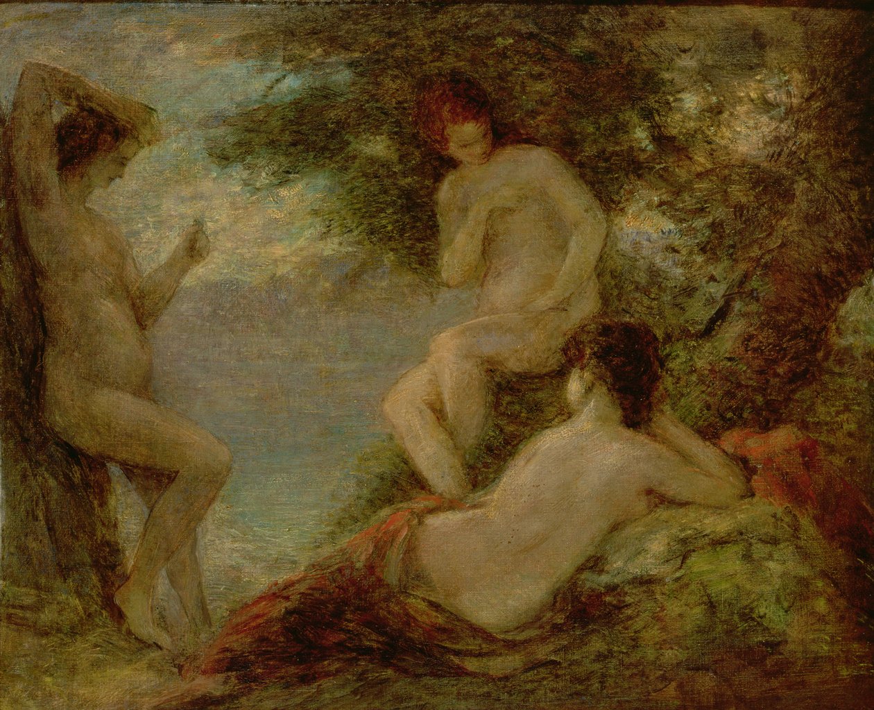 The Bathers, kolem roku 1904 (olej na plátně) od Ignace Henri Jean Fantin Latour