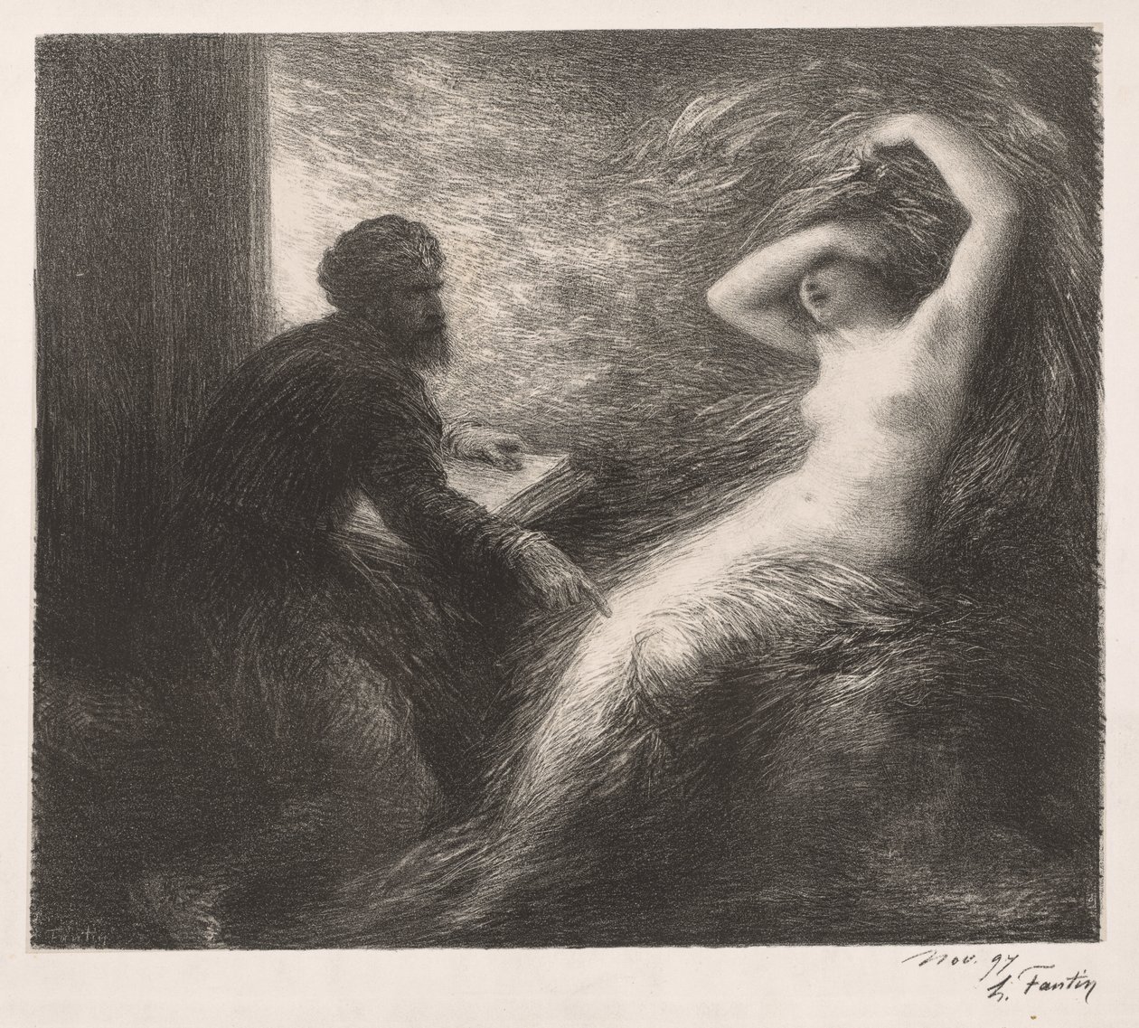 Evokace Kundry, 1898. od Ignace Henri Jean Fantin Latour