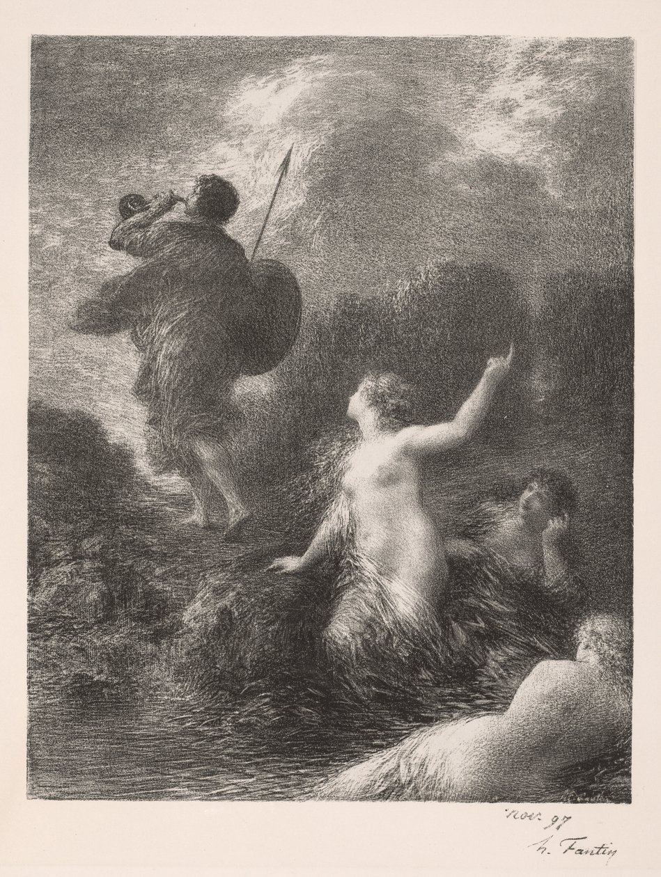 Soumrak bohů: Siegfried a Rýnské panny, 1897. od Ignace Henri Jean Fantin Latour