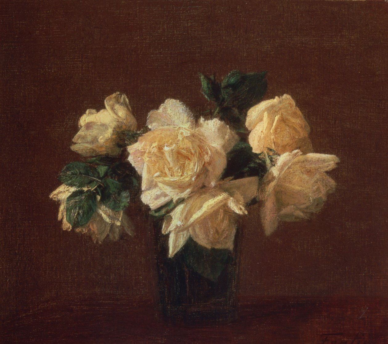 Žluté růže od Ignace Henri Jean Fantin Latour