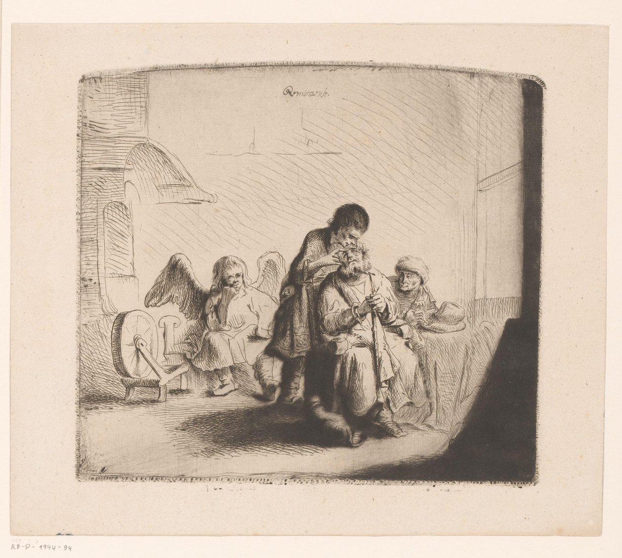 Léčení Tobitových očí od Ignace Joseph de Claussin (attributed to)