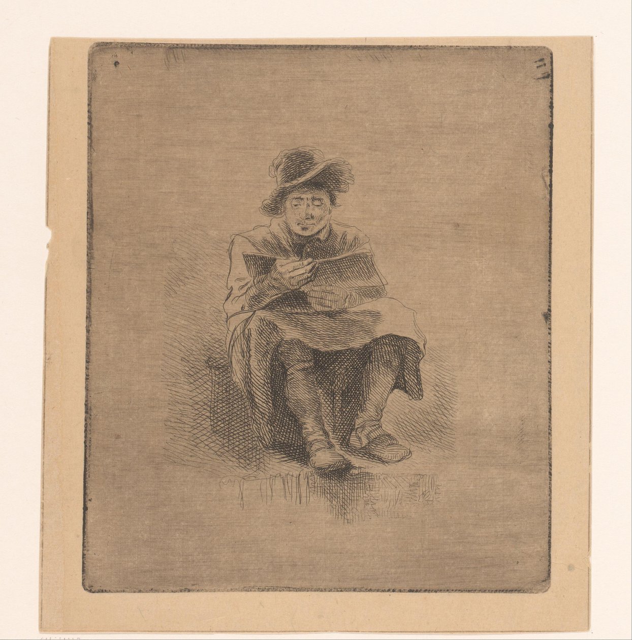 čtoucí muž od Ignace Joseph de Claussin (attributed to)