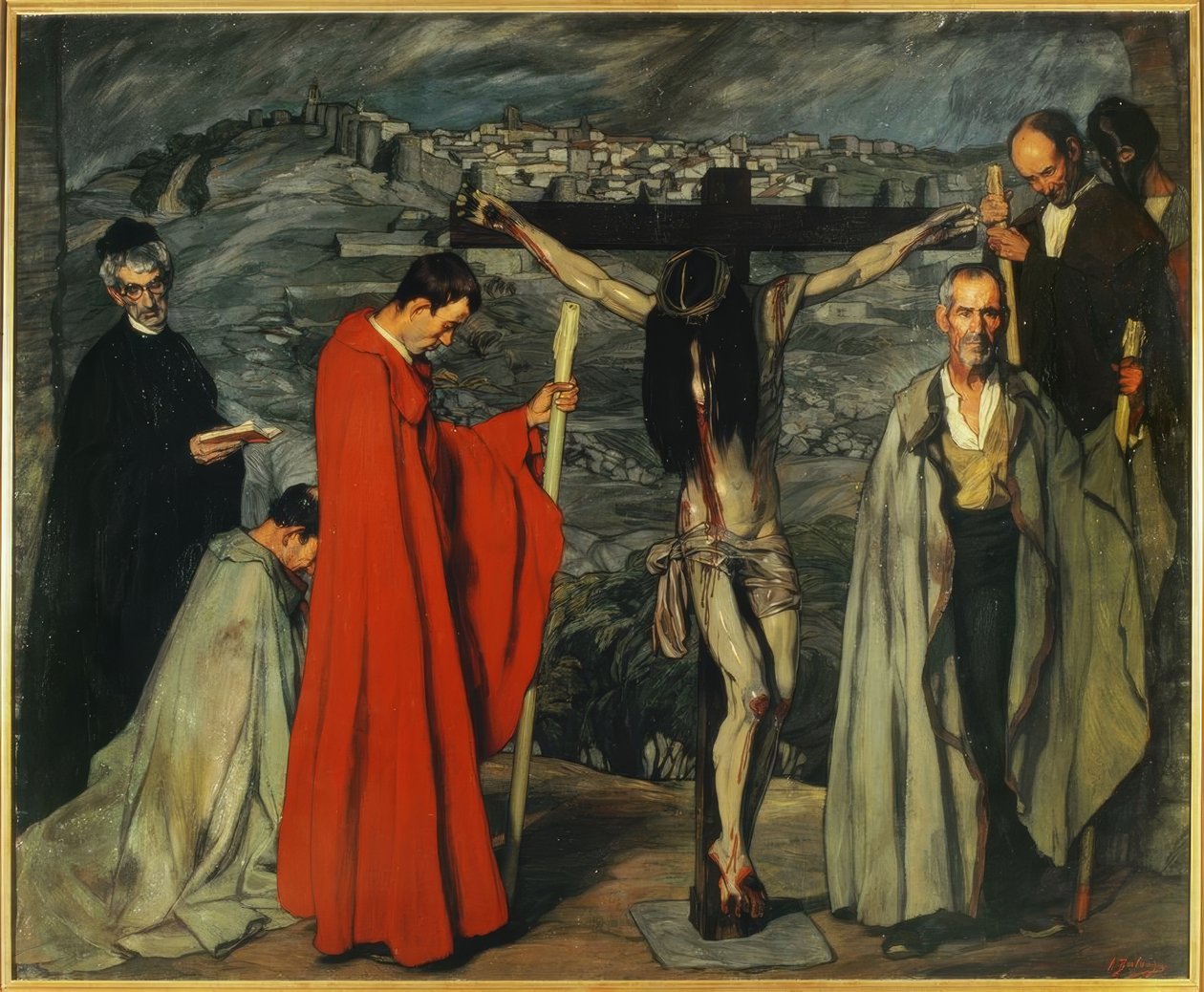 Ignacio Zuloaga / Krvácející Kristus aneb Krvavý Kristus, 1911, Olej na plátně, 250 × 300 cm od Ignacio Zuloaga y Zabaleta