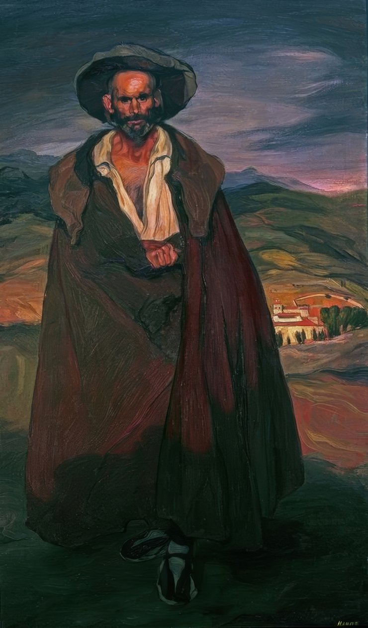 Muž ze Segovia‘, 1906, Olej na plátně, 191 × 116 cm, AS00918 od Ignacio Zuloaga y Zabaleta