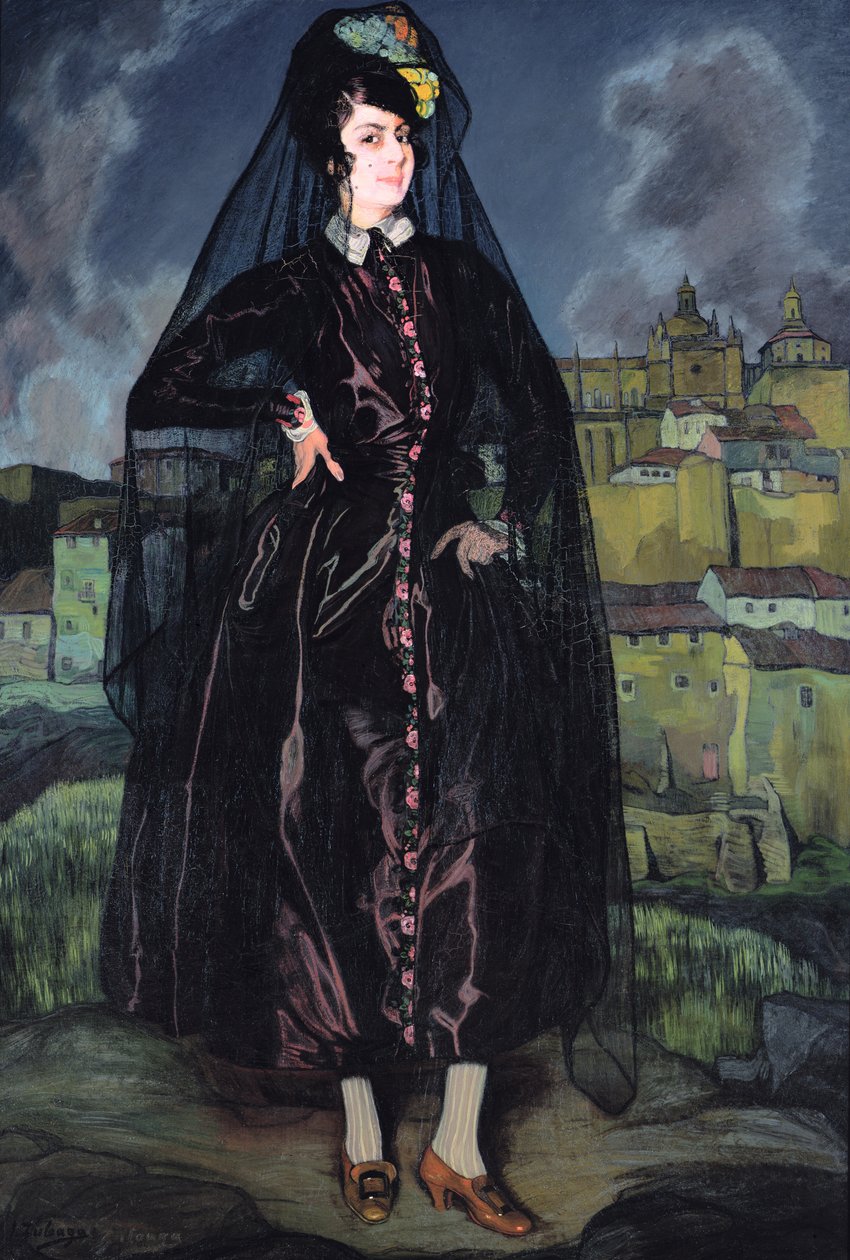 Portrét Anity Ramirez v černém, 1916 od Ignacio Zuloaga y Zabaleta