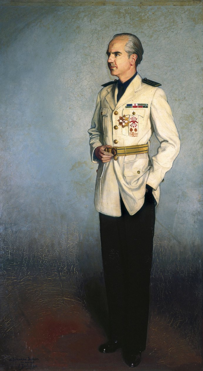 Portrét Ramona SERRANO SUNER (1901-2003) španělský soudce a politik (olej na plátně) od Ignacio Zuloaga y Zabaleta