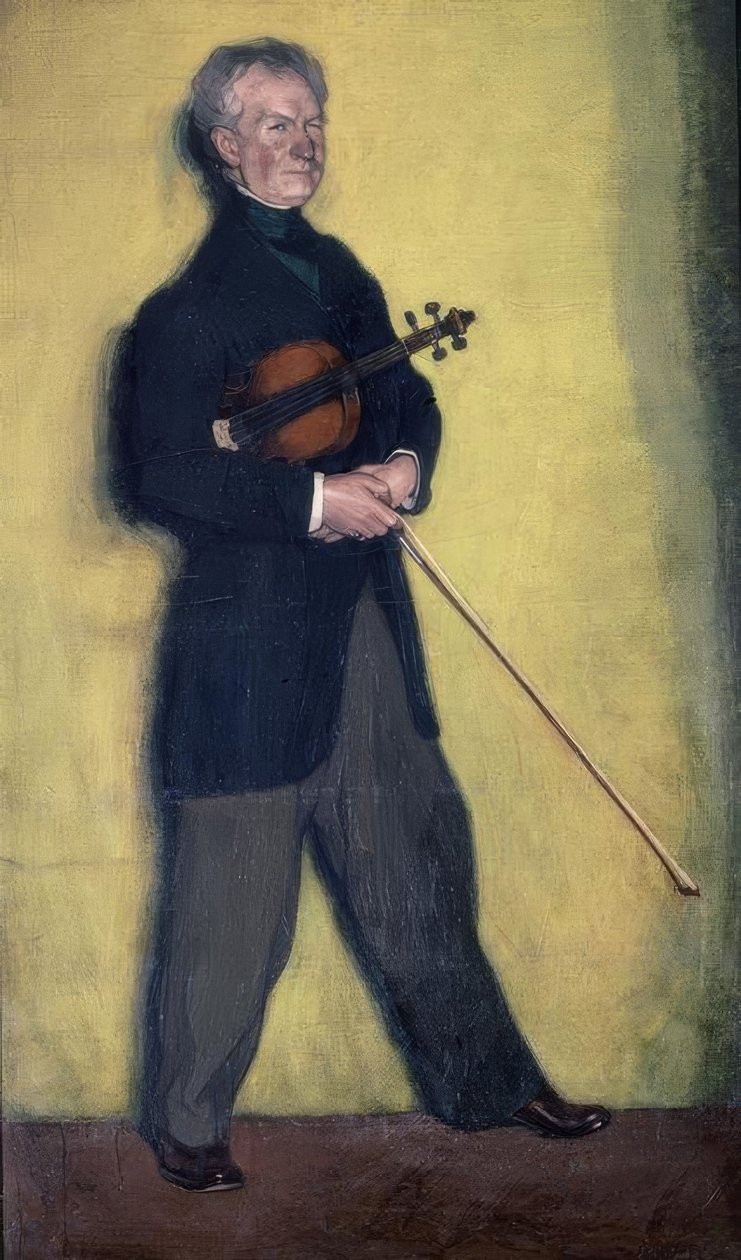 Portrét houslisty Larrapida – 1910 – 185 × 111 cm – olej na plátně od Ignacio Zuloaga y Zabaleta