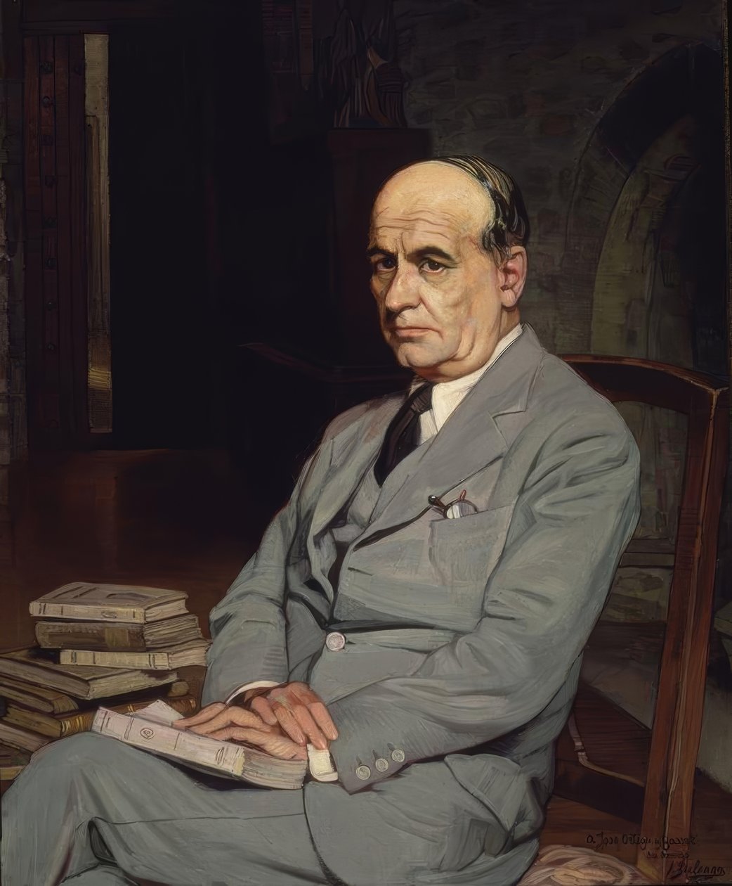 PORTRÉT JOSE ORTEGA Y GASSET - 1917 - O / L - 215X161 od Ignacio Zuloaga y Zabaleta