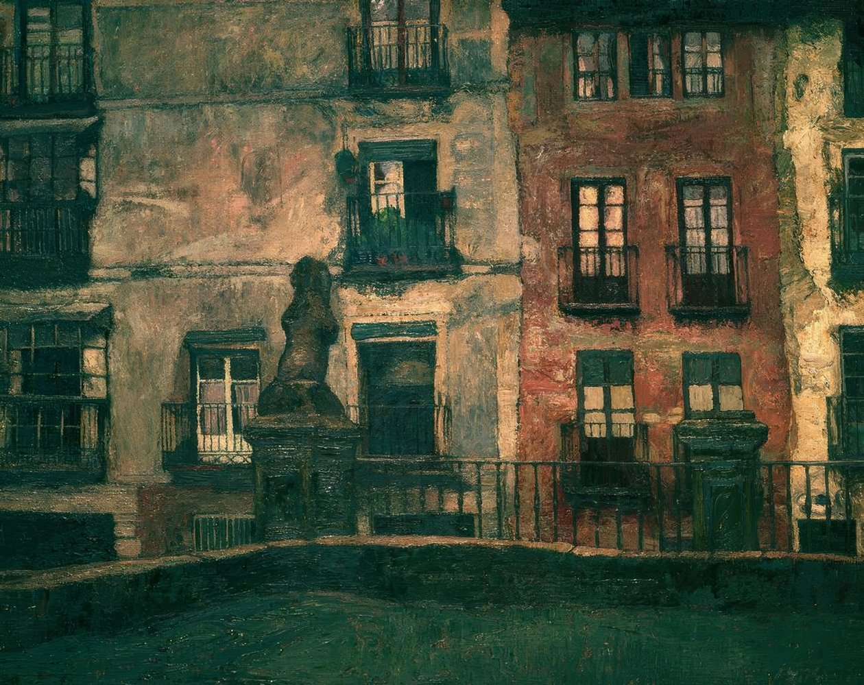 Segovia: Old Houses’, 1917, Olej na plátně, 107 × 120 cm, AS00823 od Ignacio Zuloaga y Zabaleta