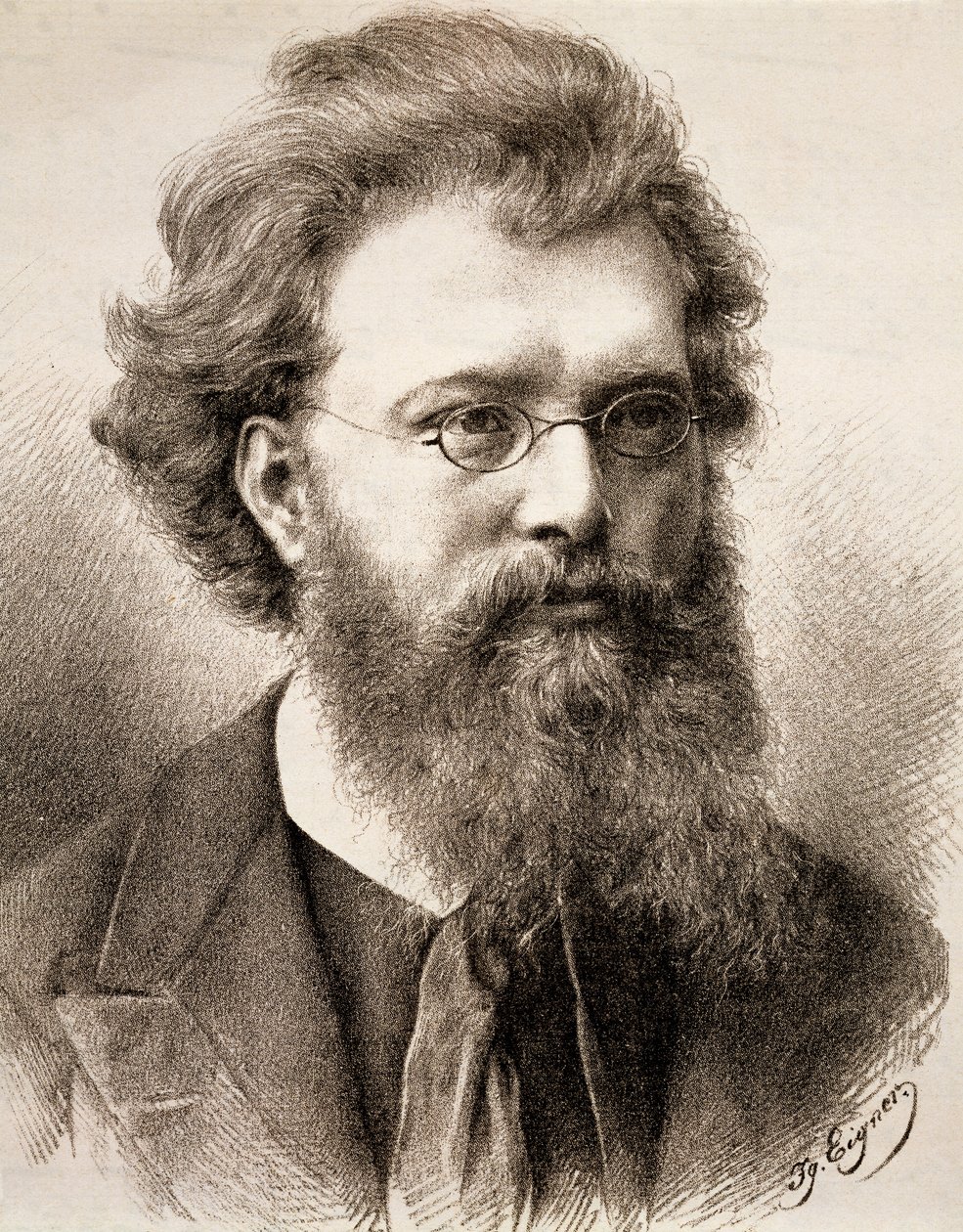 Portrét Hanse Richtera (rytina) od Ignaz Eigner