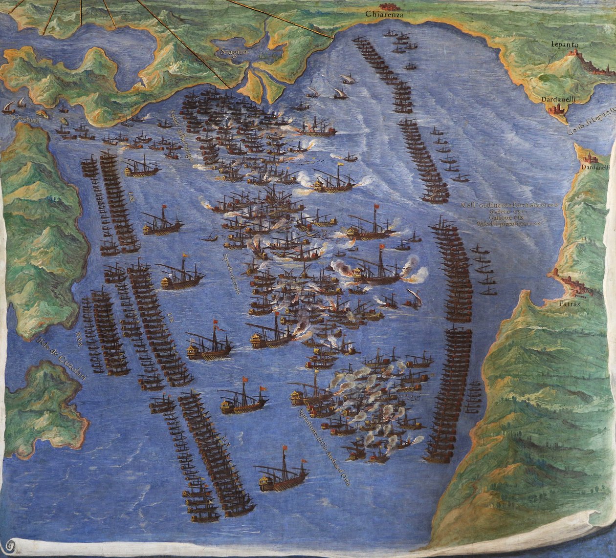 Bitva u Lepanta (1571) od Ignazio Danti