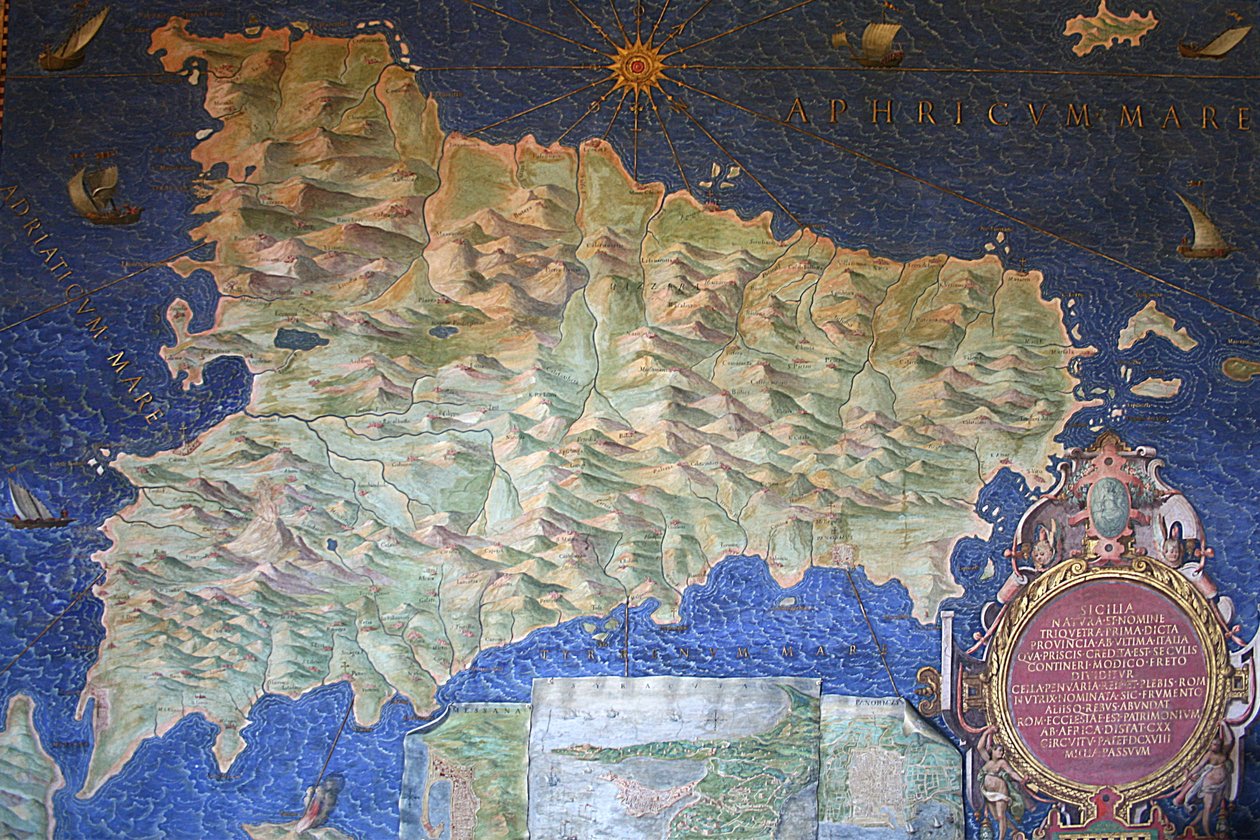 Mapa Sicílie od Ignazio Danti