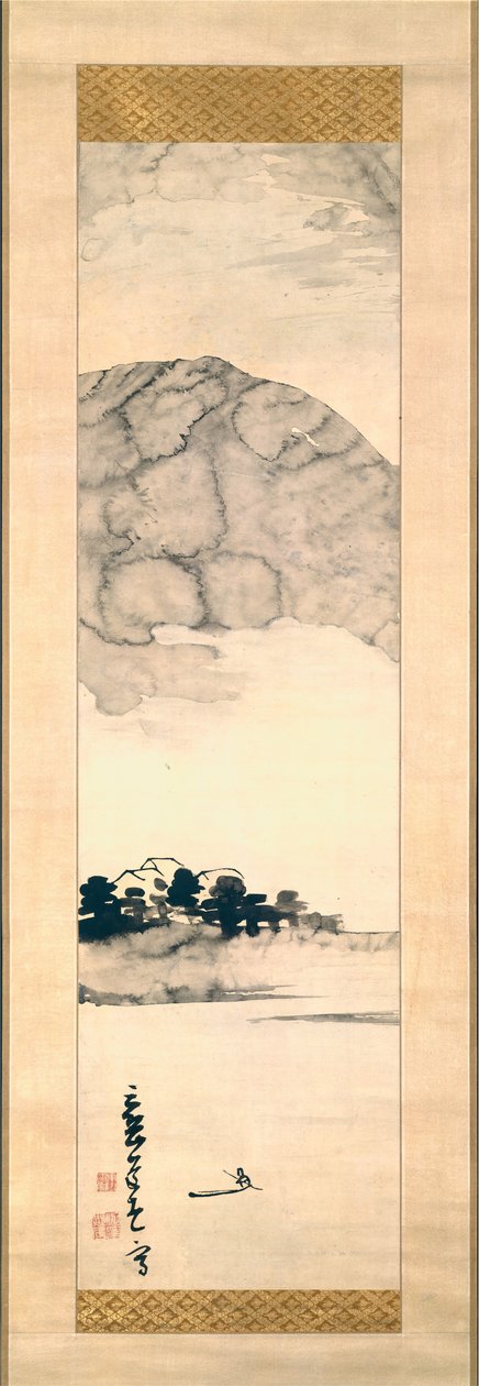 Prstová malba krajiny, 18. století. od Ike no Taiga