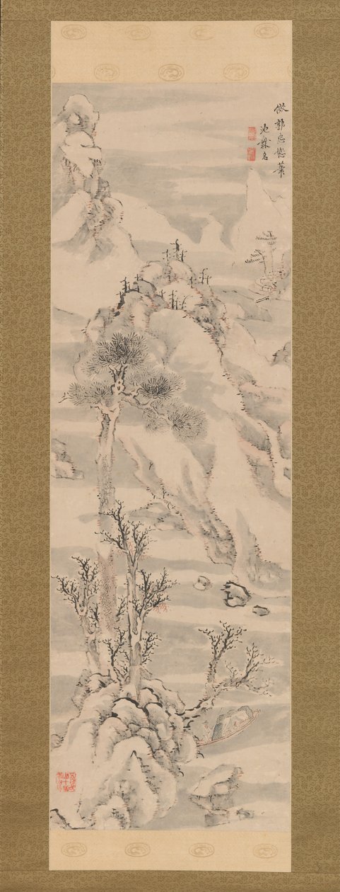 Zimní krajina, ve stylu Guo Zhongshu, konec 18. století. od Ike no Taiga
