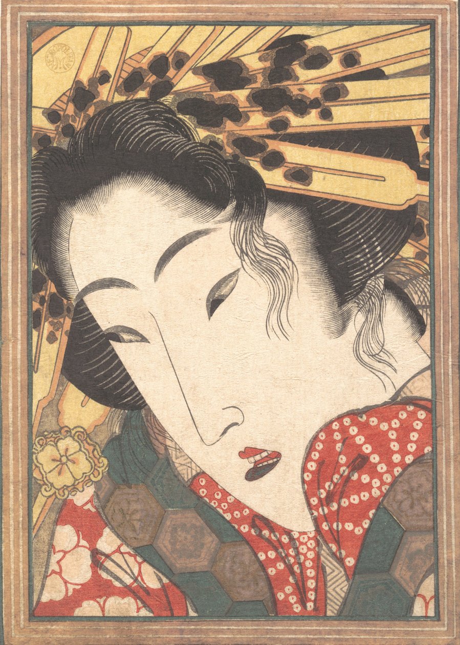 Odmítnutá gejša z vášní chlazených jarním sněhem, 1824. od Ikeda Eisen