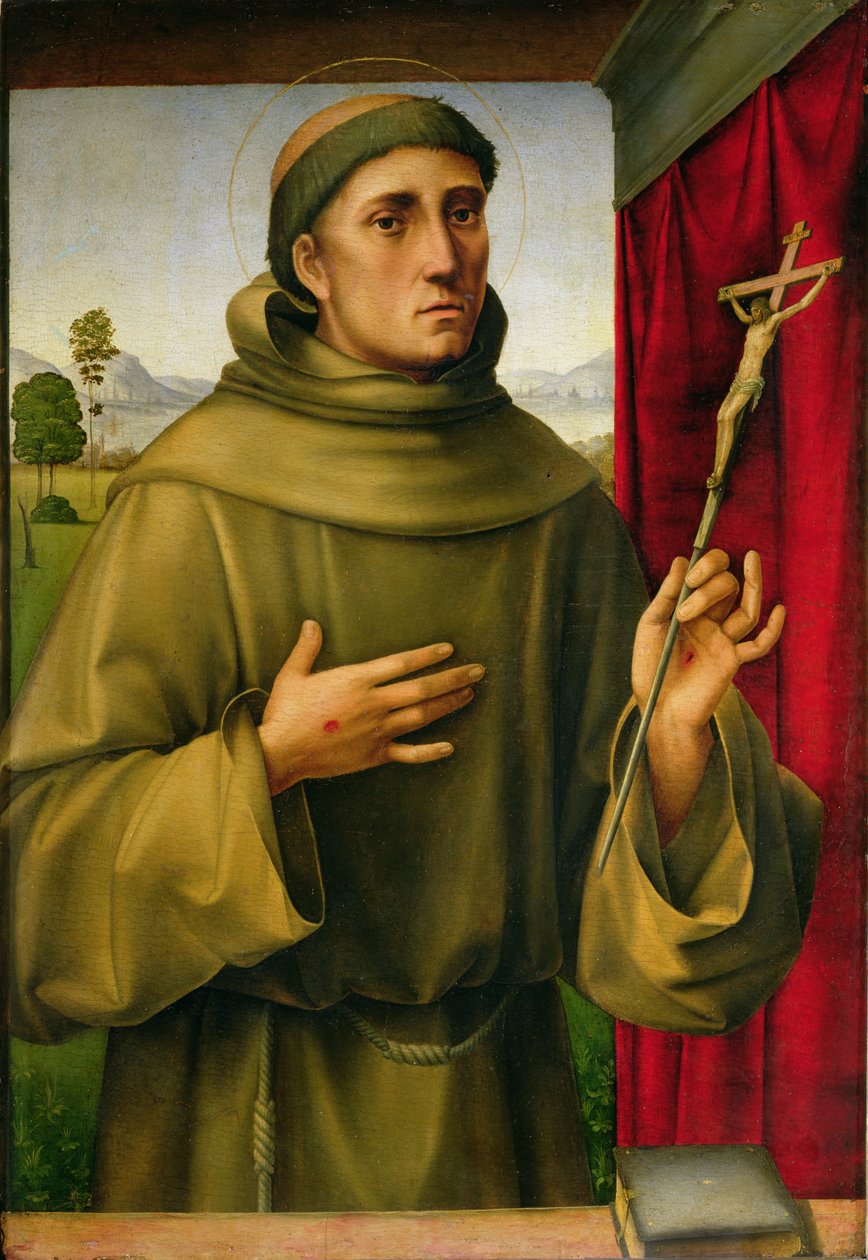 Sv. František z Assisi, kolem roku 1490 (tempera na panelu) od Il Francia