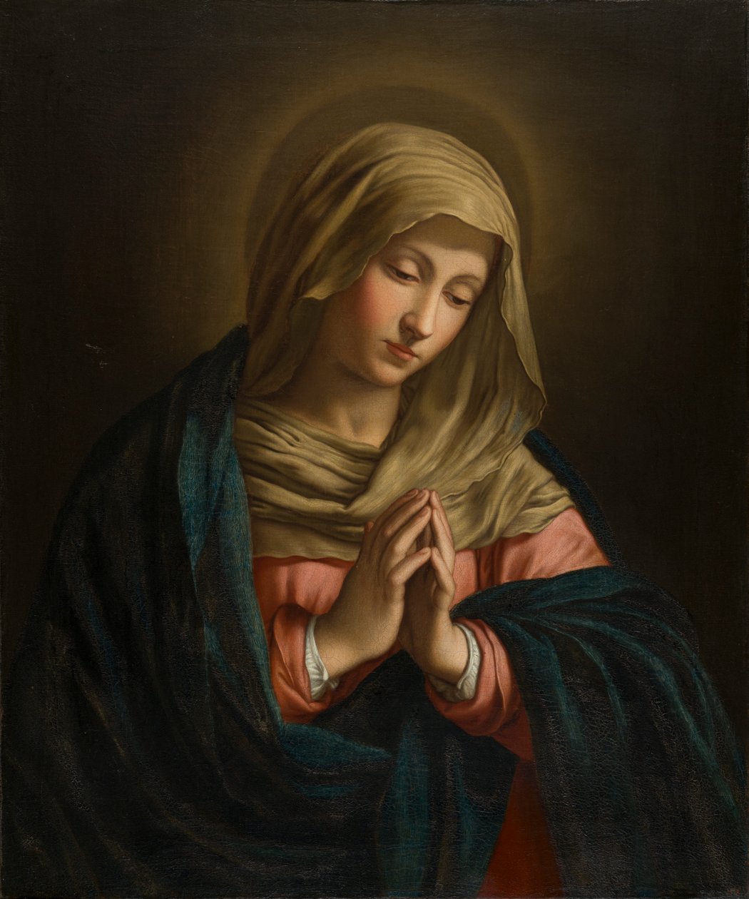 Panna při modlitbě, kolem 1629-85 (olej na plátně) od Il  Sassoferrato