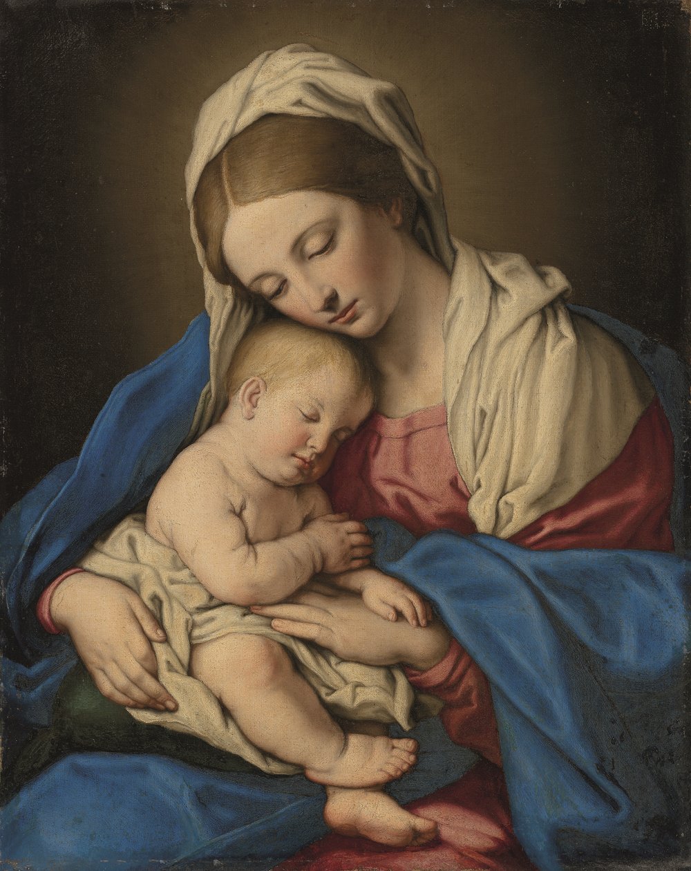 Madona s dítětem (olej na plátně) od Il (1609-85) Sassoferrato