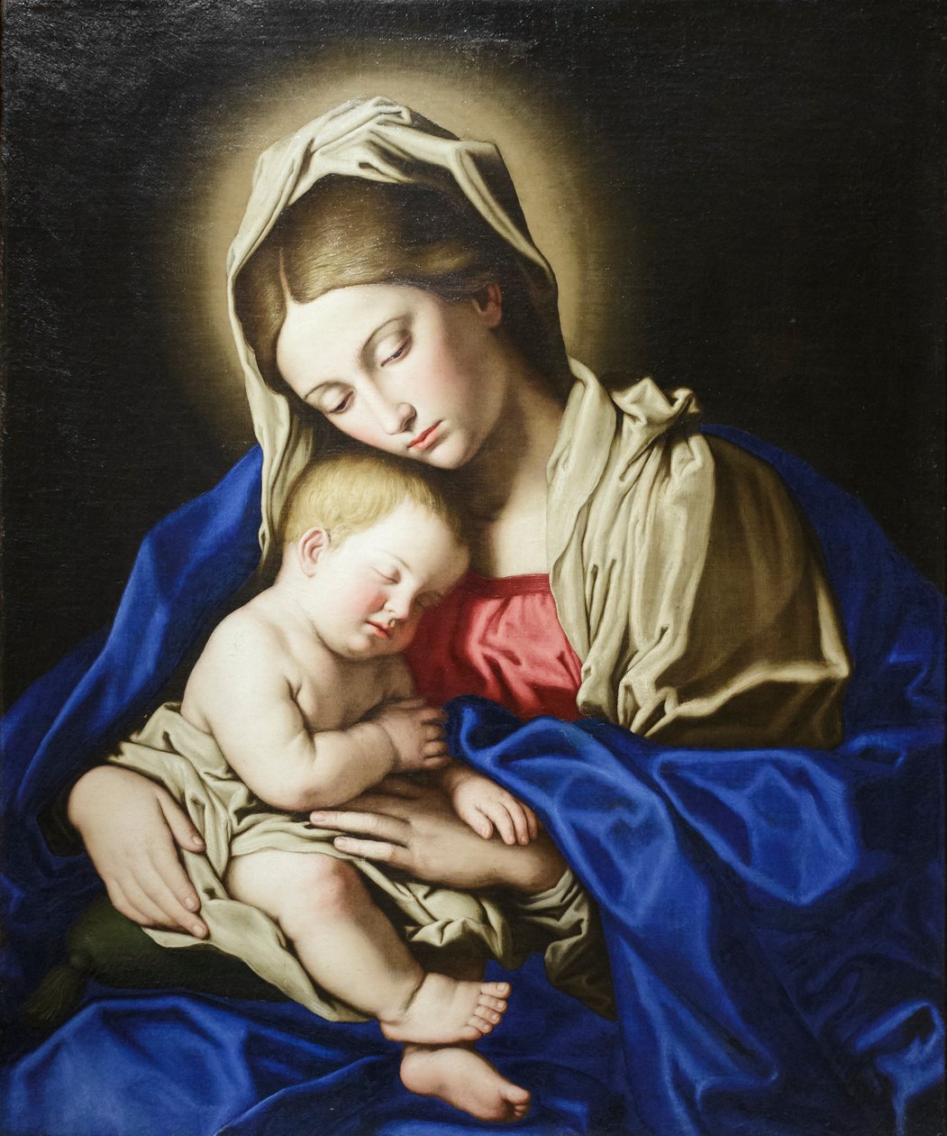 Madona s dítětem, asi 1638 (olej na plátně) od Il (1609 85) Sassoferrato