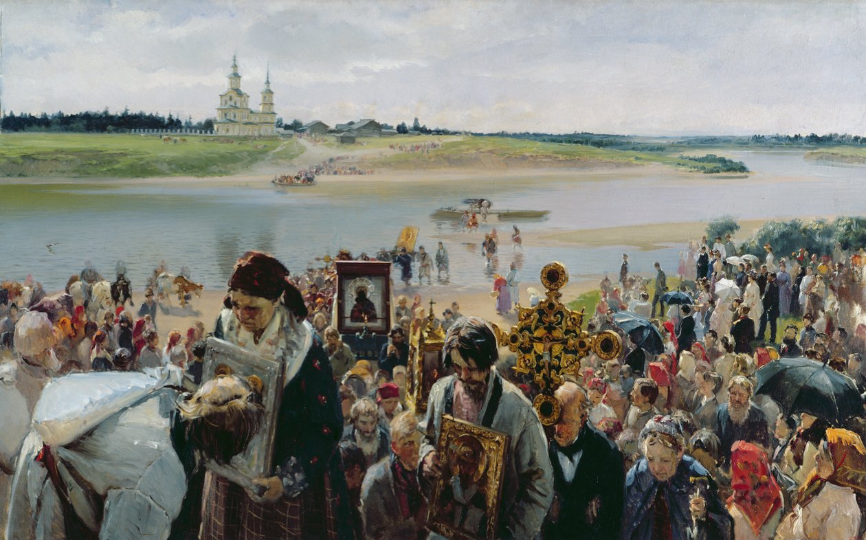 Náboženský průvod od Illarion Mikhailovich Pryanishnikov